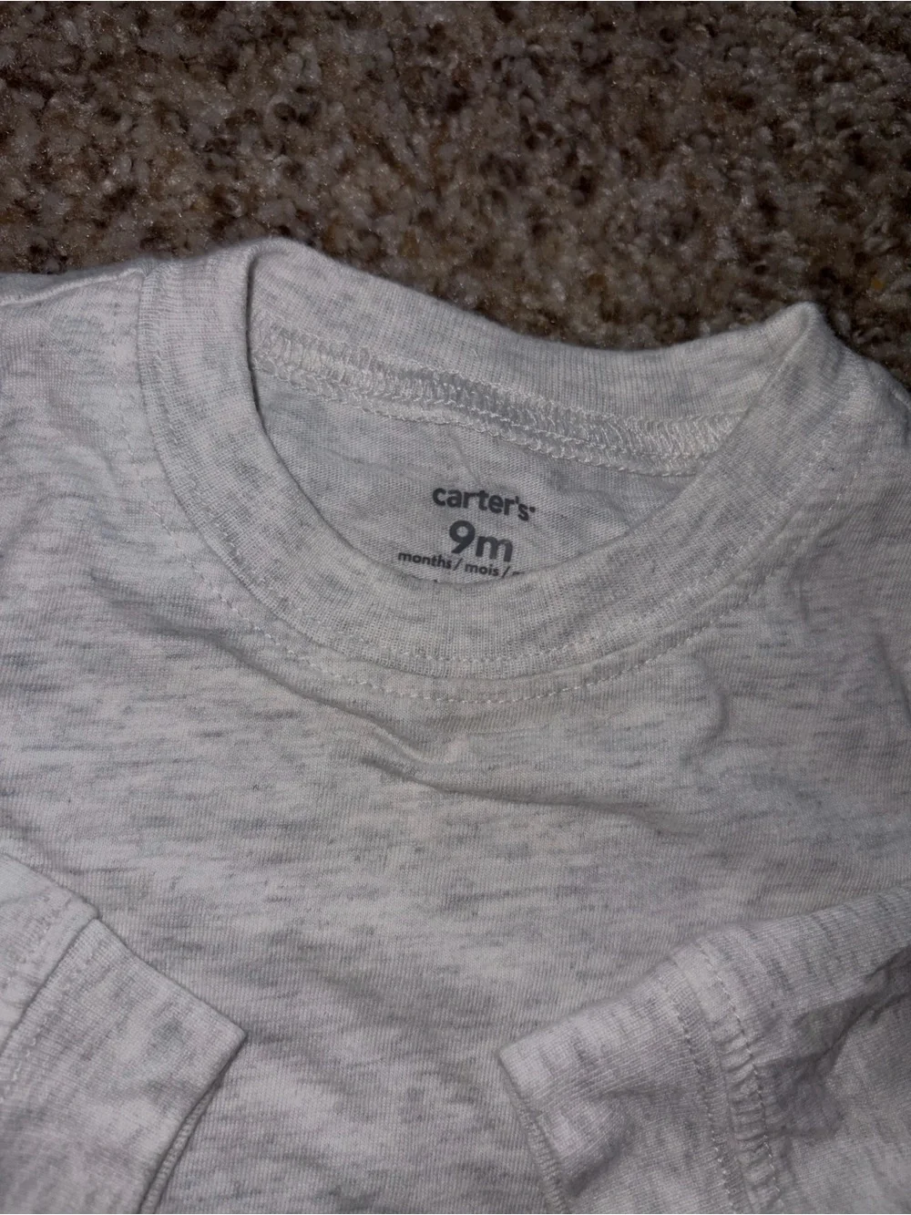 Carter's Dusty Blue Kids Jogger Sweatpants and Gray/White Long Sleeve with Puppy